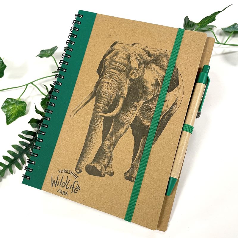 Eco Notebook & Pen Elephant