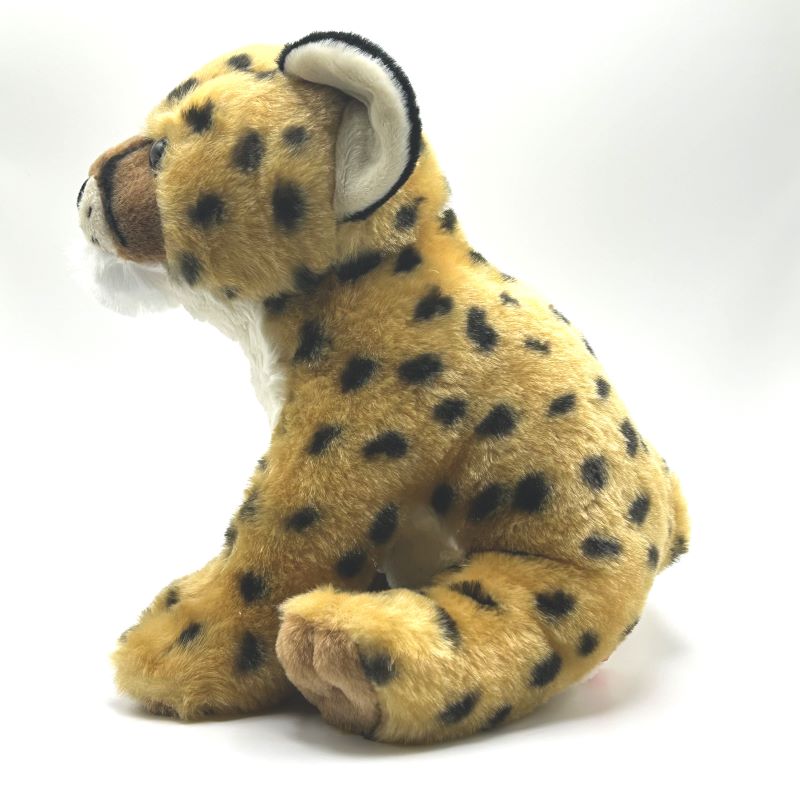 yorkshire wildlife park cheetah large soft toy side view yellow white coat black spots 30cm