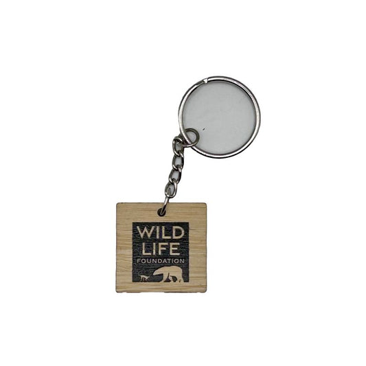 Keychain with 'Wild Life Foundation' logo on a white background