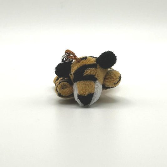 yorkshire wildlife park tiger clip softie key ring bag charm orange coat black stripes 6cm