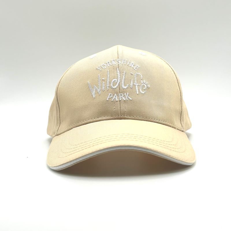 yorkshire wildlife park cap beige with white piping