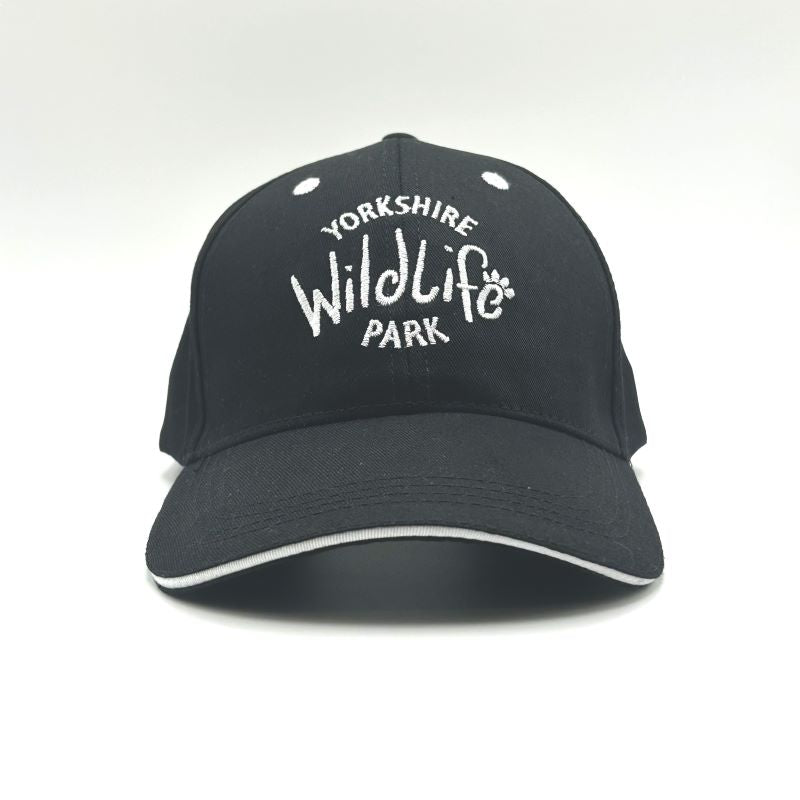 yorkshire wildlife park cap black with white piping