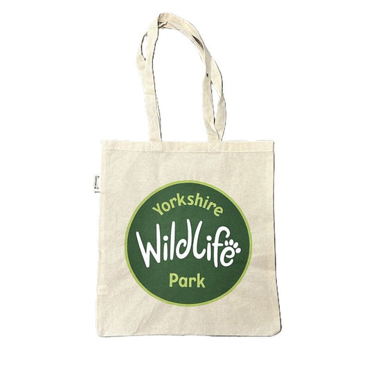 Tote bag with 'Yorkshire Wildlife Park' logo on a white background