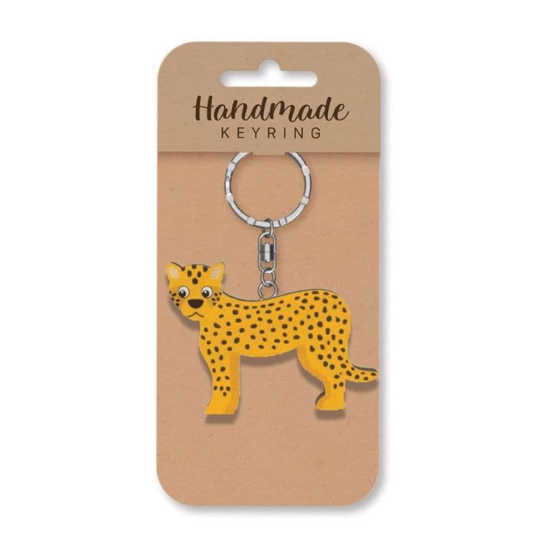 Cheetah Wooden Keyring – Yorkshire Wildlife Park